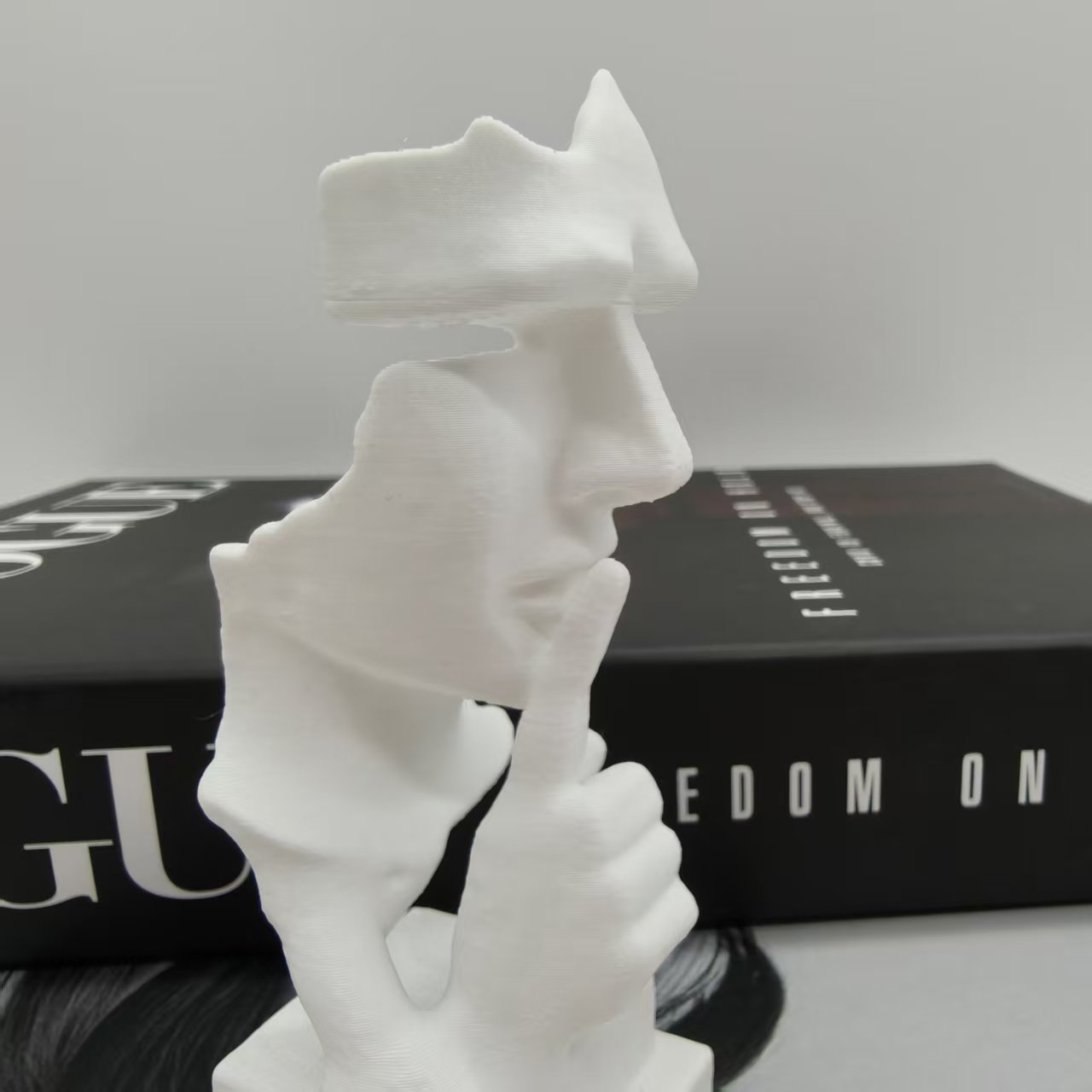 3D Printing Household Items - Thinker Statue, Silence Is Golden Abstract