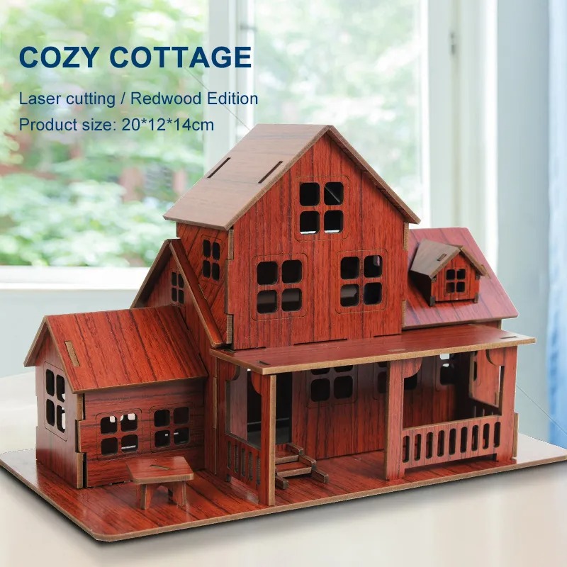 3D Printing House - 3D Wooden Puzzle Model GamesCozy Cottage