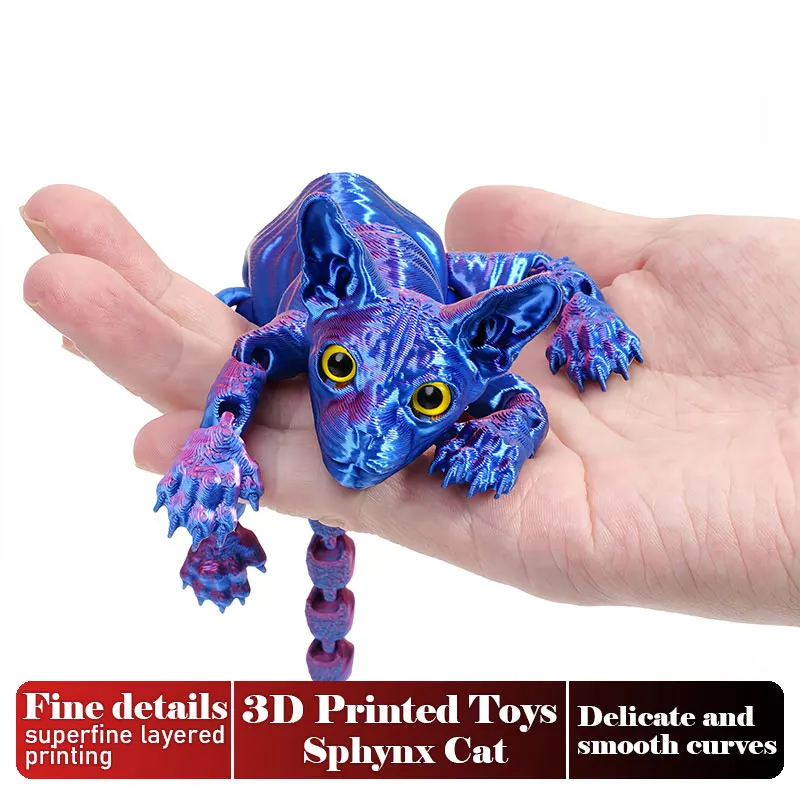 3D Printing Household Items - 3D Printed Cat Realistic Multi-joint Movable