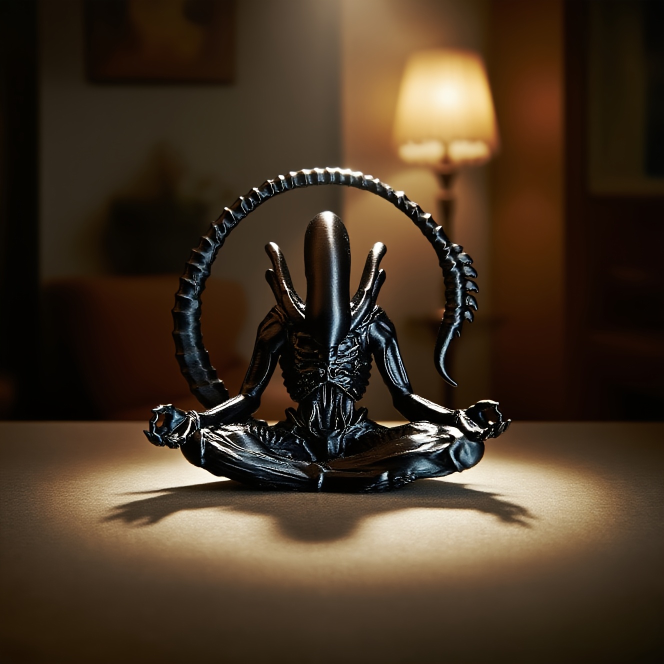 3D Printing Household Items - Meditating Alien Figurine 3D Printed Sci-Fi