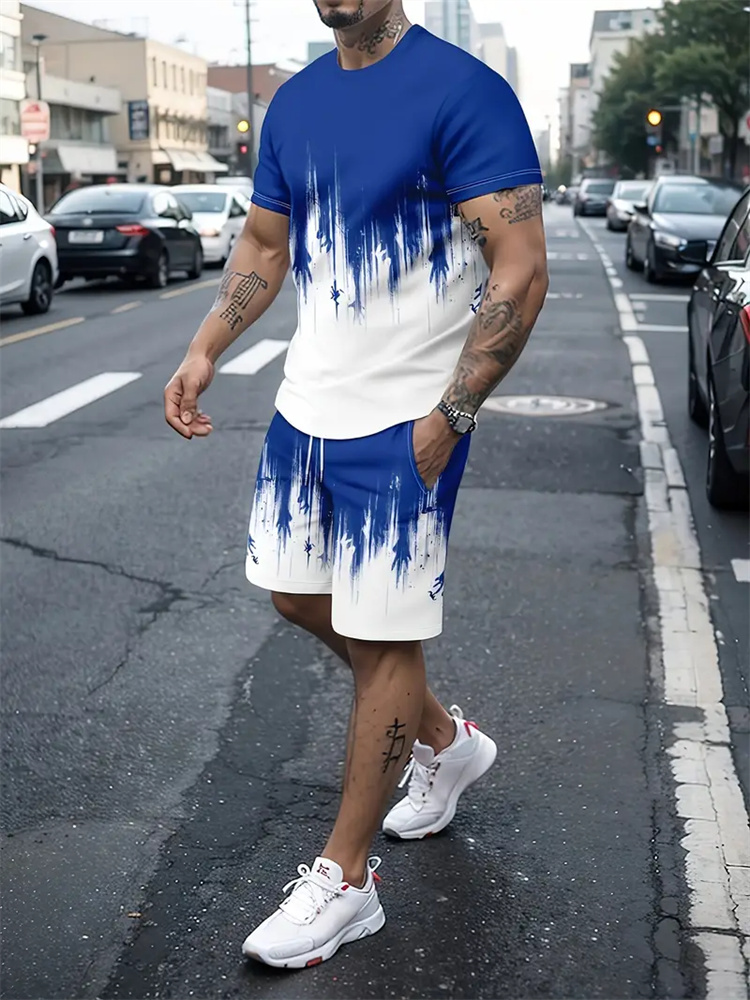 Men Women Gradient Texture T-s - 3D Printing Custom 评论和价格