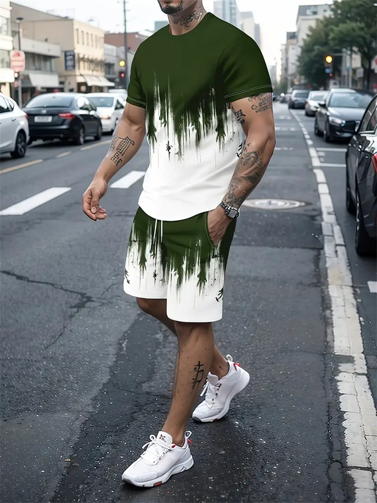Men Women Gradient Texture T-s - 3D Printing Custom 评论和价格