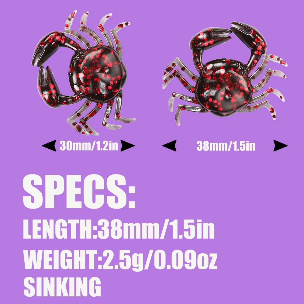 B&U 12pcs Crab Lure 3D Simulat - 3D Printing Lure 评论和价格