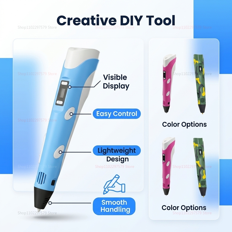 3D Printing Pen with 9M PLA Fi - 3D Printing Pen For Adults 评论和价格