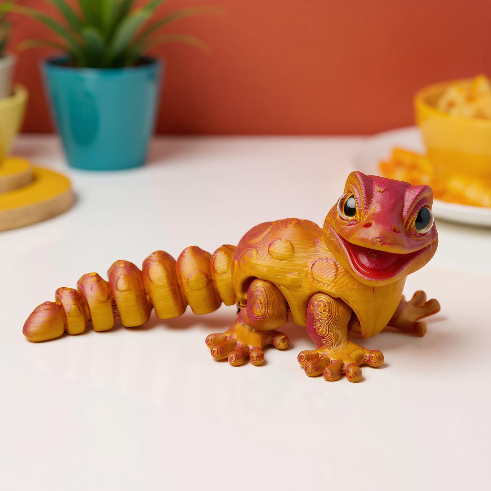 3D Printed Gecko Figurine Liza - 3D Printing Mockup 评论和价格