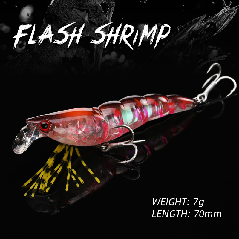 ALLBLUE 3D Flash Shrimp 70mm 7 - 3D Printing Lure 评论和价格