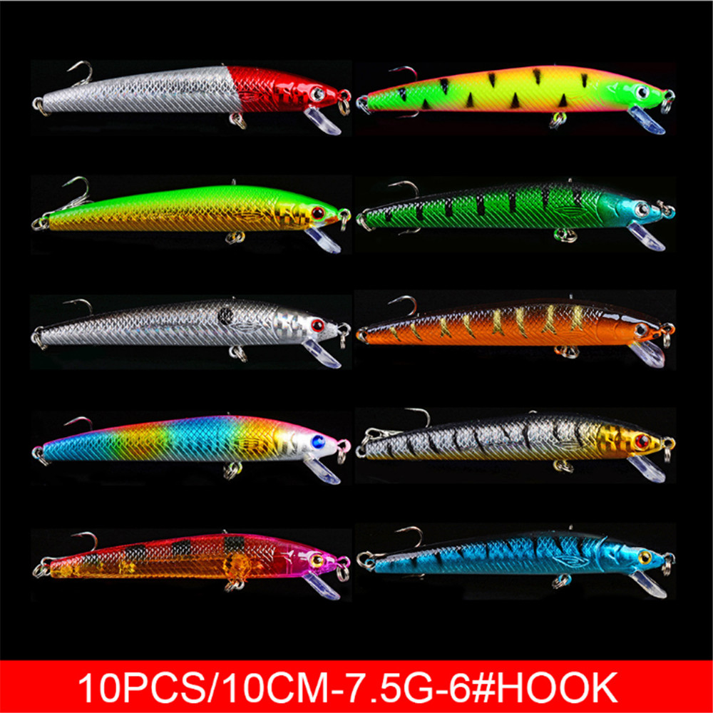 20pcs/lot Minnow Fishing Lures - 3D Printing Lure 评论和价格