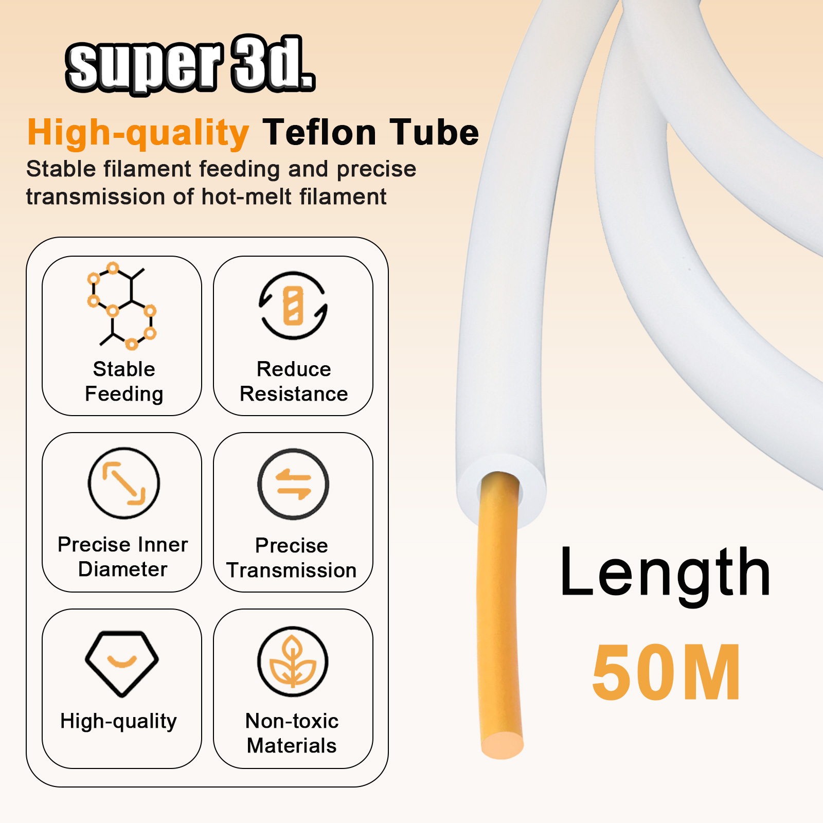 1/2/50M Bambu Lab PTFE Tube ID - 3D Printing Bambu Lab A1 评论和价格