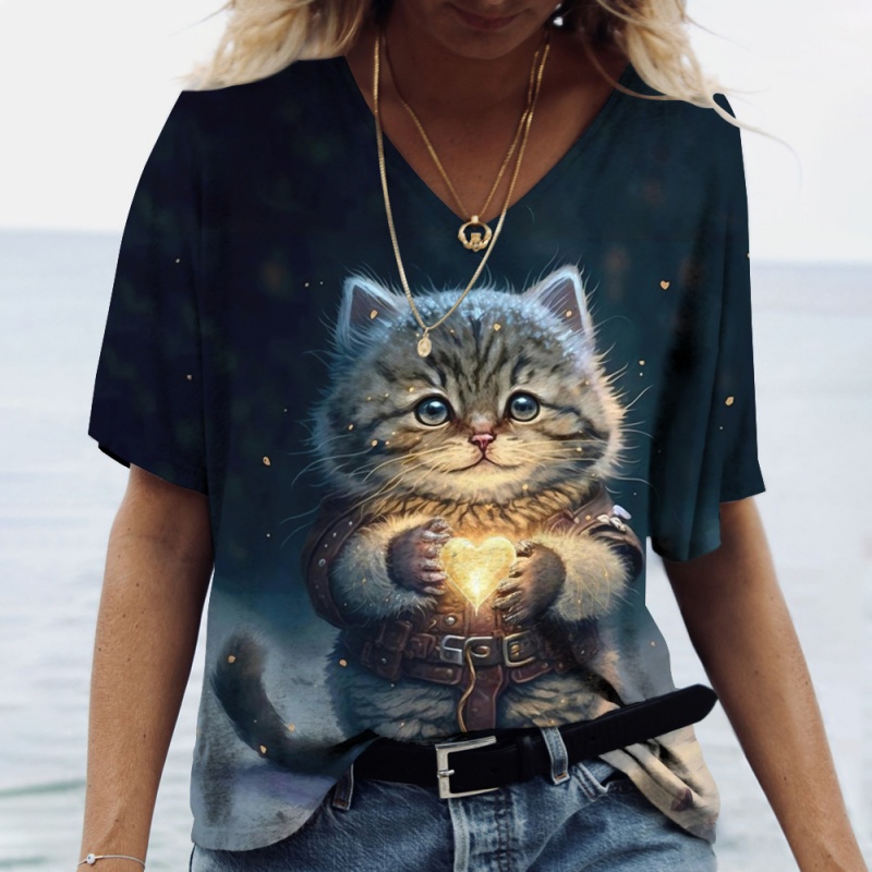 Fun Cat Food Pattern T Shirt F - 3D Printing In Food 评论和价格