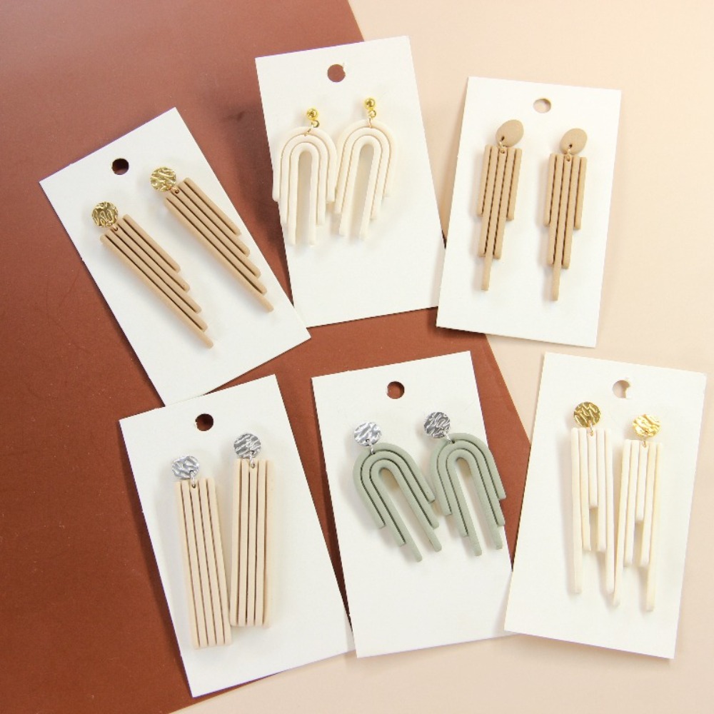 4Pcs Geometric Tassel Polymer  - 3D Printing Jewelry 评论和价格