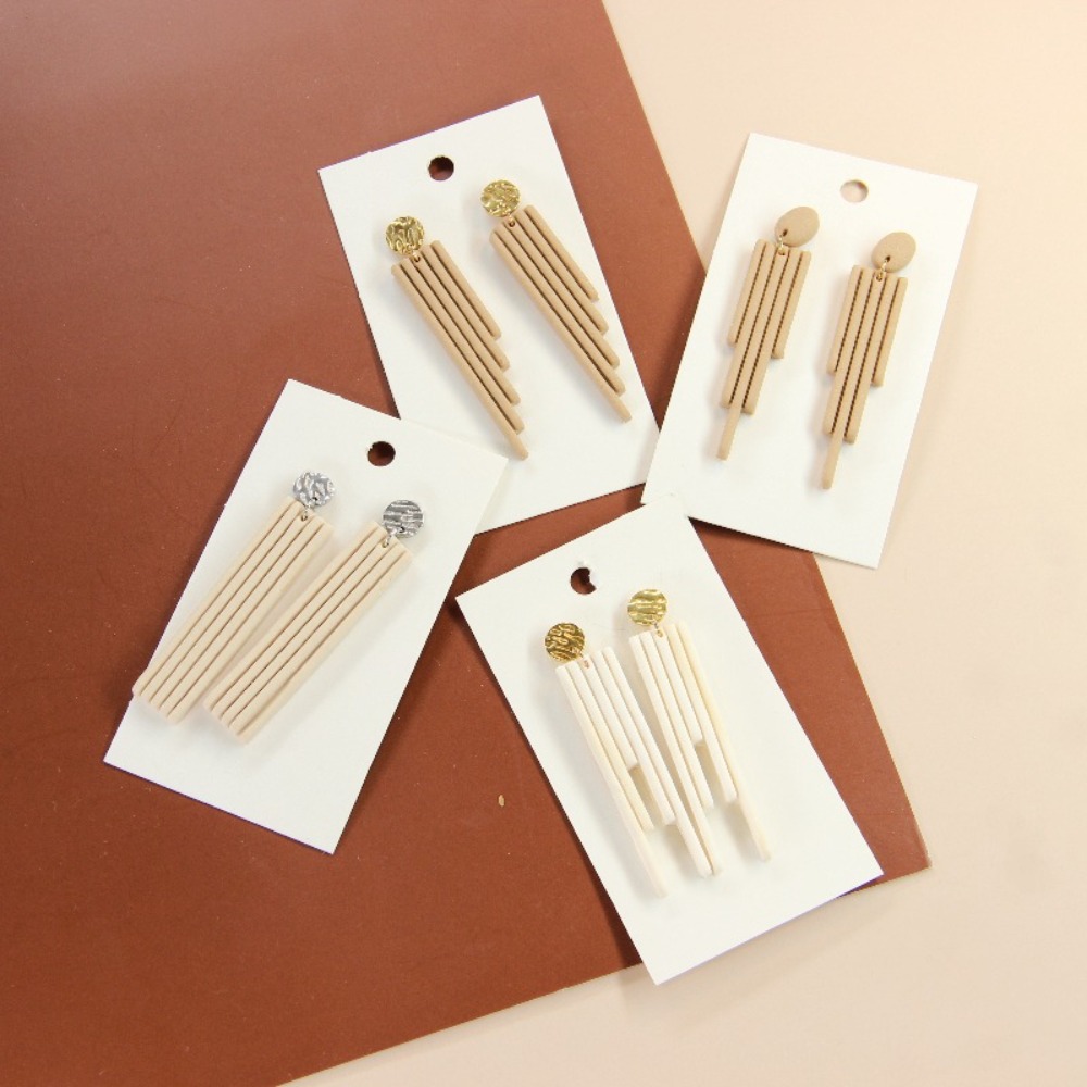 4Pcs Geometric Tassel Polymer  - 3D Printing Jewelry 评论和价格