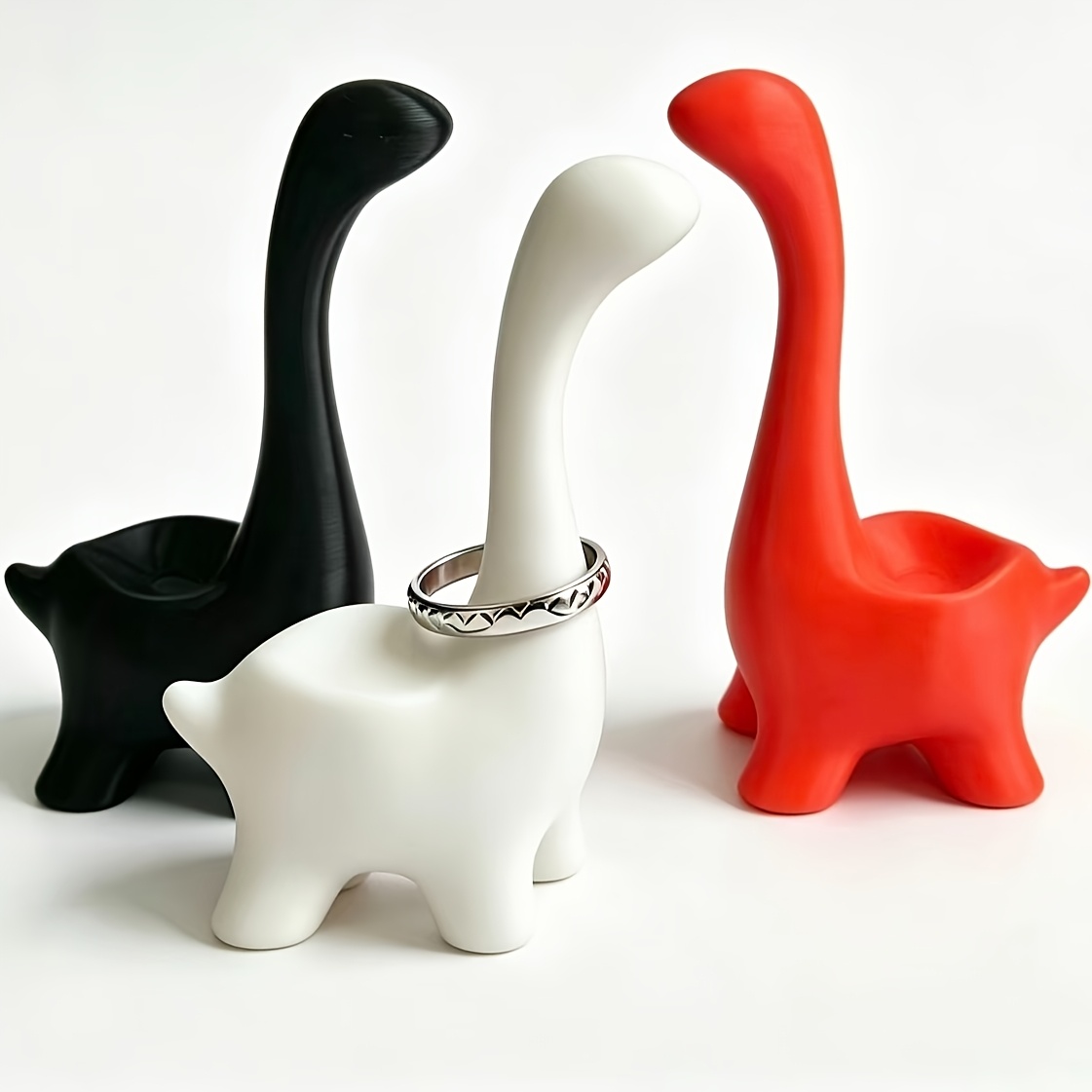 2Pcs Simple Long-Necked Dinosa - 3D Printing Jewelry 评论和价格