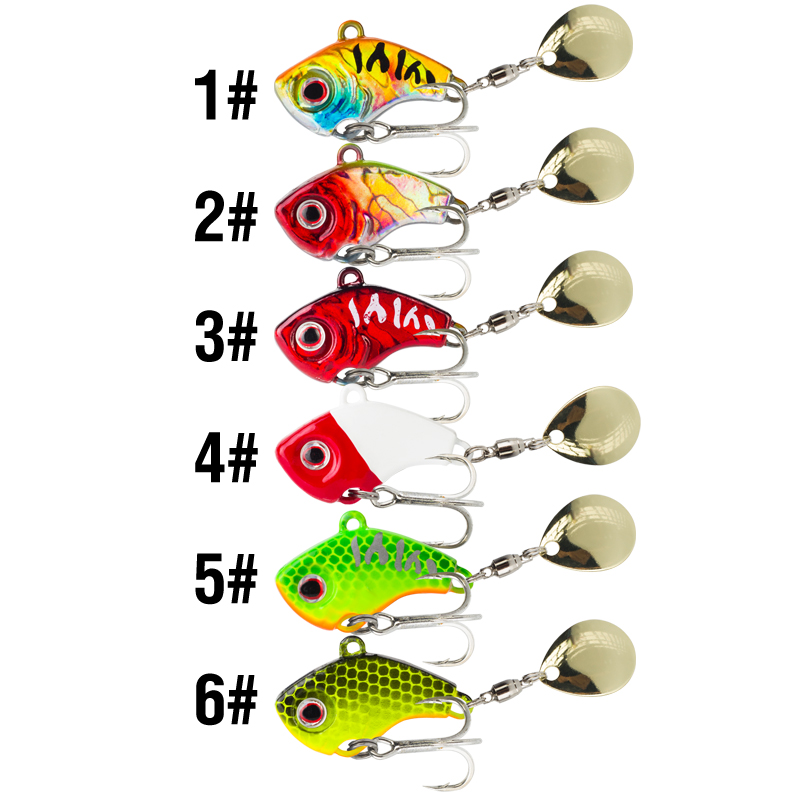 6PC 5g/7g/10g/14g/20g Rotating - 3D Printing Lure 评论和价格