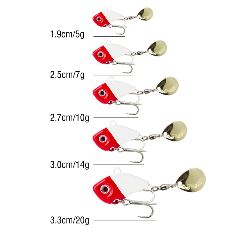 6PC 5g/7g/10g/14g/20g Rotating - 3D Printing Lure 评论和价格
